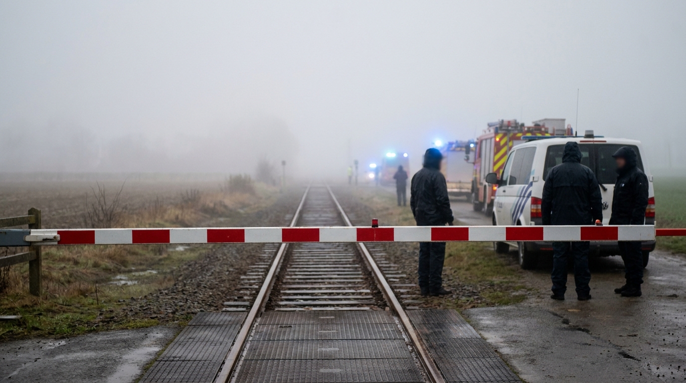 Four killed as Belgian school bus hit by train after appearing to plow through barrier