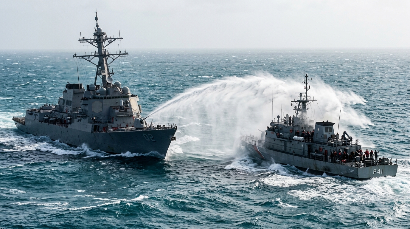 Chinese coast guard vessel targets Philippine ship with water cannon in South China Sea