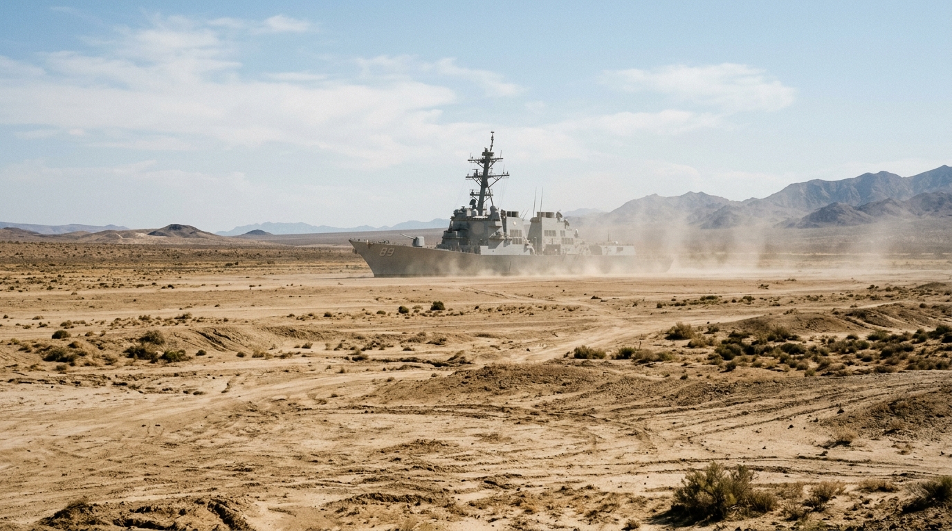 China builds full-scale US warship replica in desert, raising strategic concerns