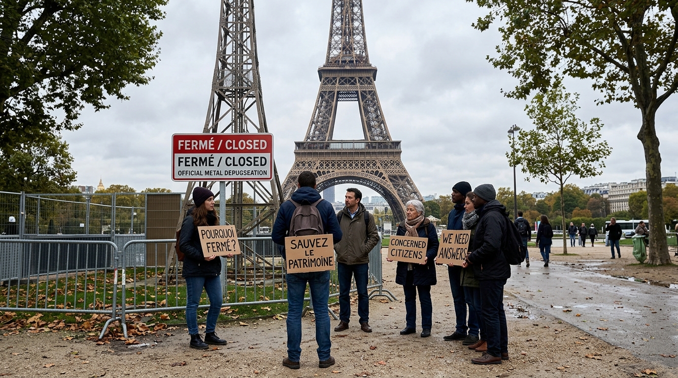 Eiffel Tower closed due to strike over alleged removal of female staff for religious group