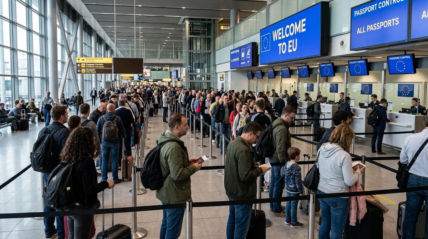 New EU entry system tripling time at passport control for Britons, airport boss says