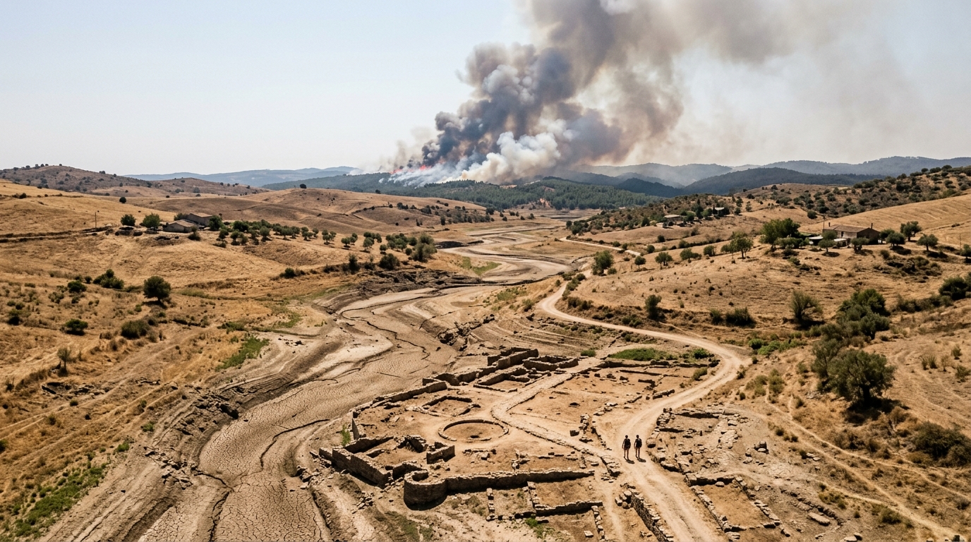 Europe Scorched by Record Heatwave, Wildfires, and Drought Revealing Ancient Ruins