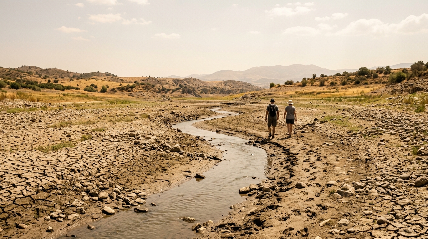 Extreme weather dries up Europe’s rivers in crisis so dire it can be seen from space