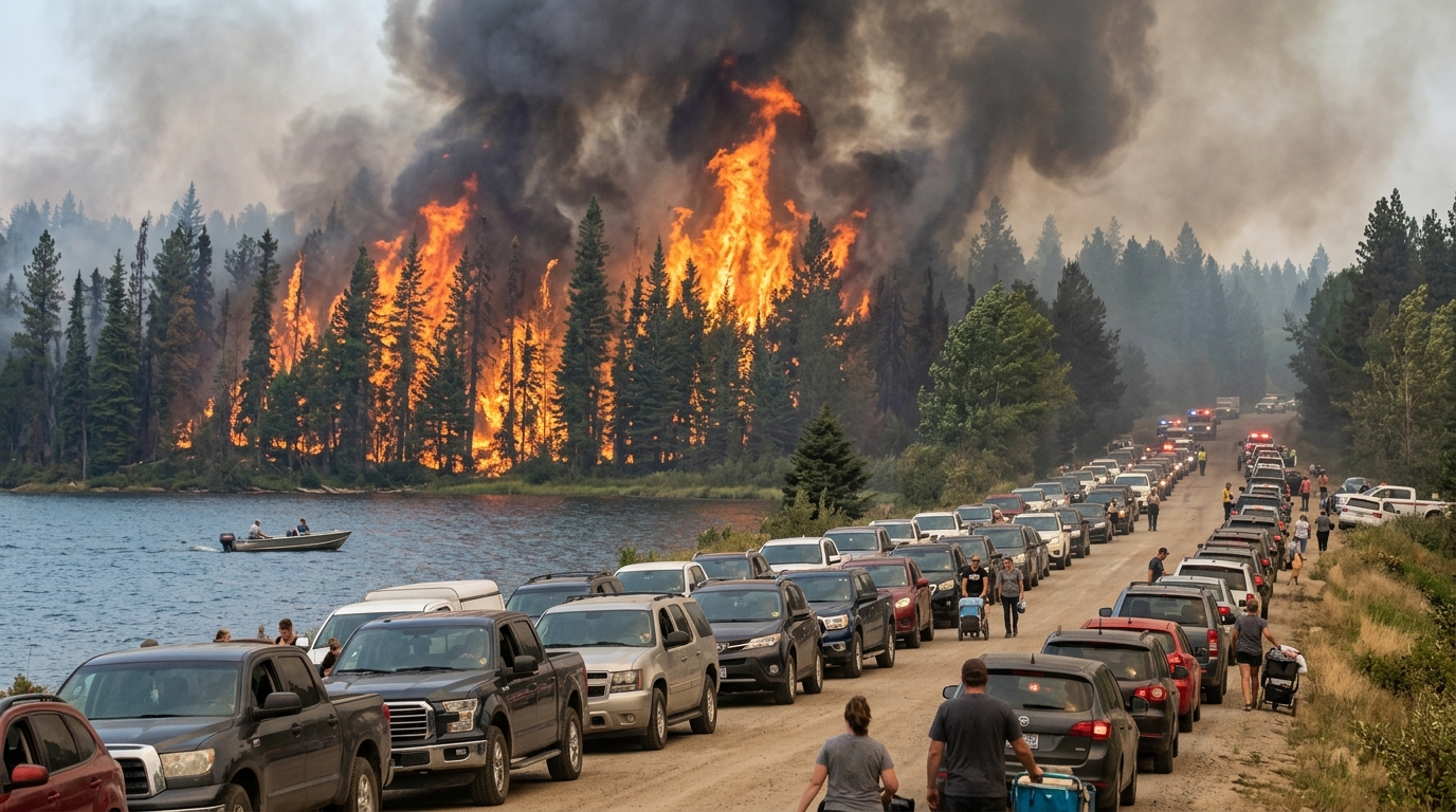 Tens of thousands evacuated as wildfires spread across Europe amid extreme drought