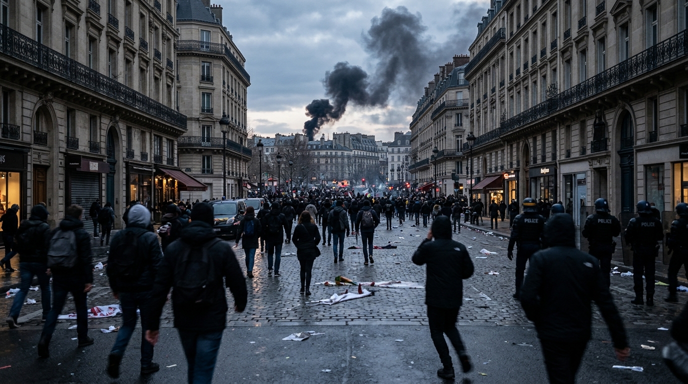 Gen Z leads mass protests across Europe, including during NFL game in France