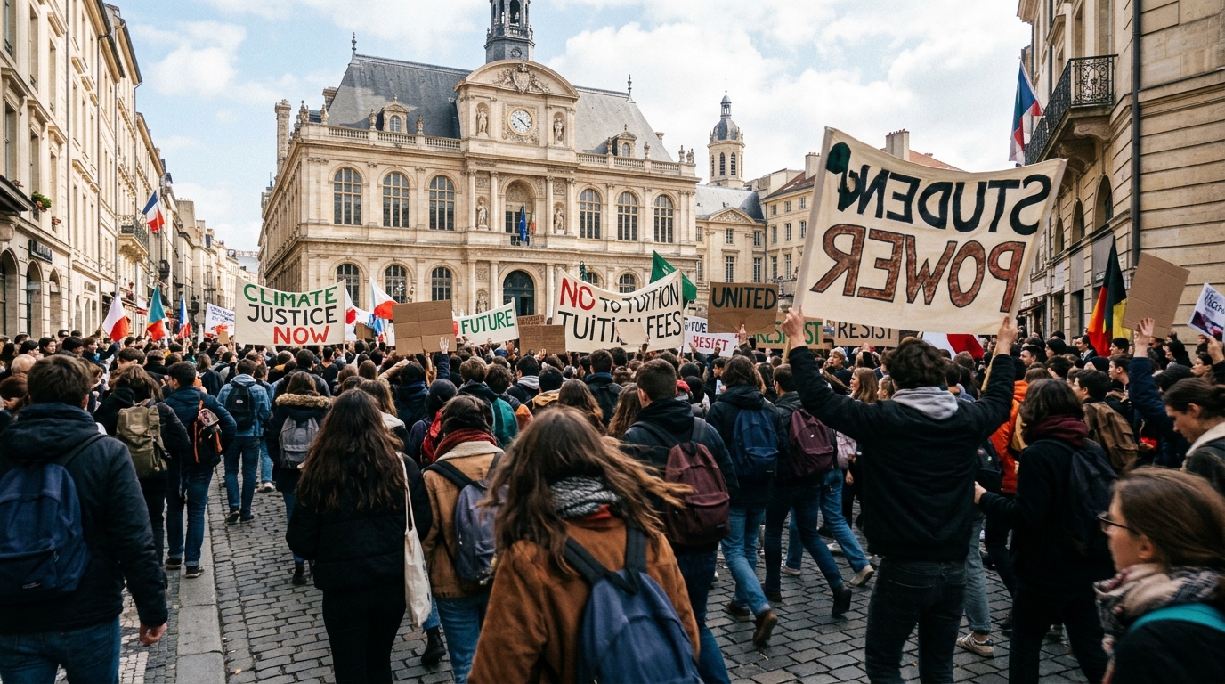 France’s student protests highlight a debt crisis that could spill over to the rest of Europe