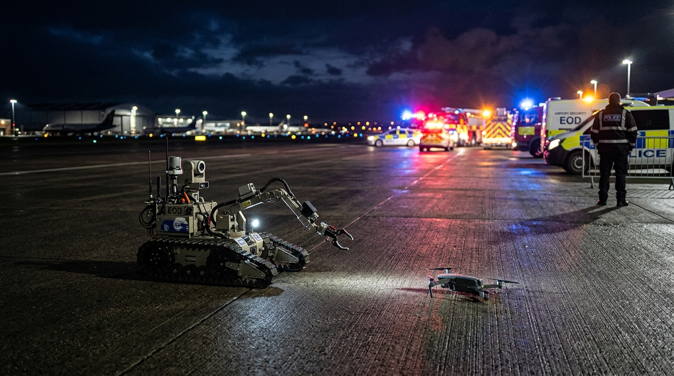 Drone carrying explosives found at German airport, sparking European security fears