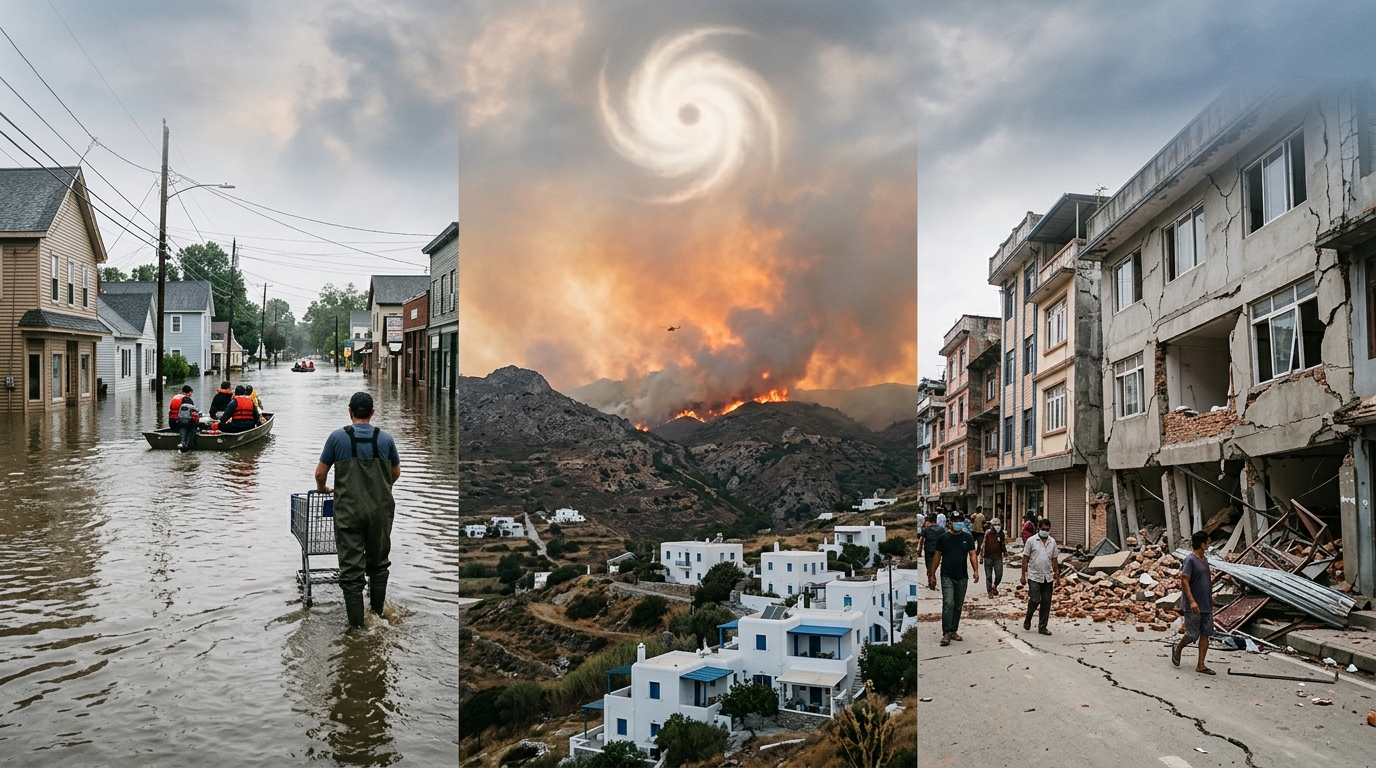 Deadly disasters strike globally: Hawaii hurricane, Indiana floods, Indonesia quake, Greek fires