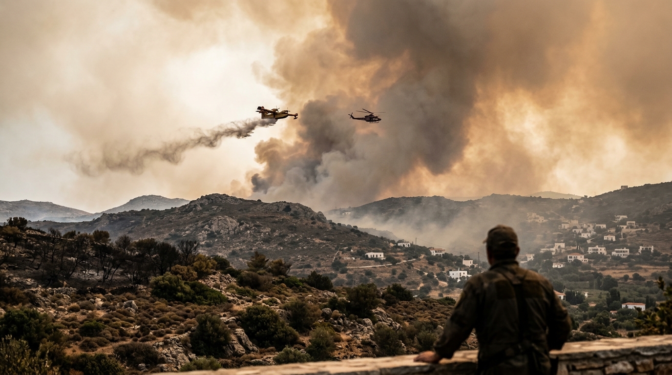 Two killed as firefighting helicopters collide in Greece battling wildfires