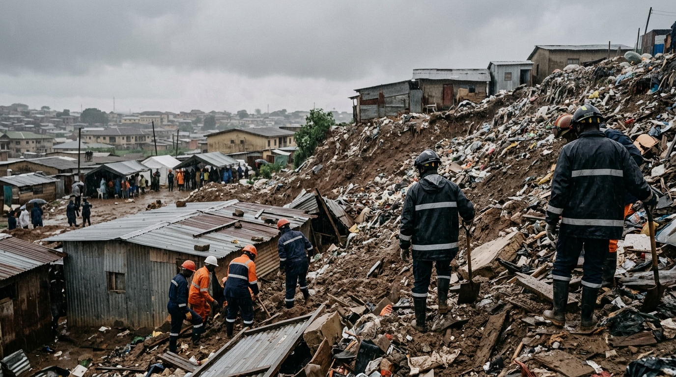Landfill collapse kills 30 in Guinea’s capital after heavy rains