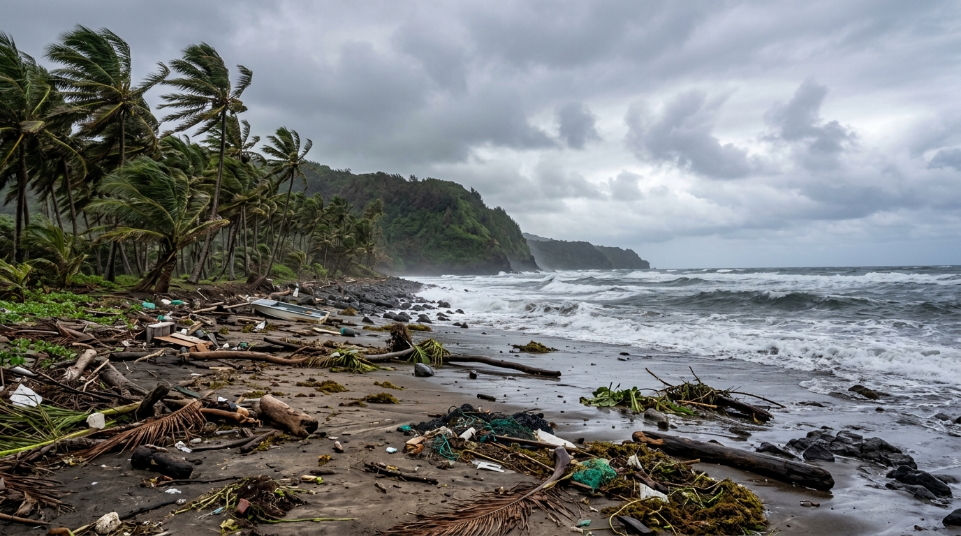 Hurricane Lala lashes Hawaii, leaving one dead and homes swept away as it weakens to tropical storm