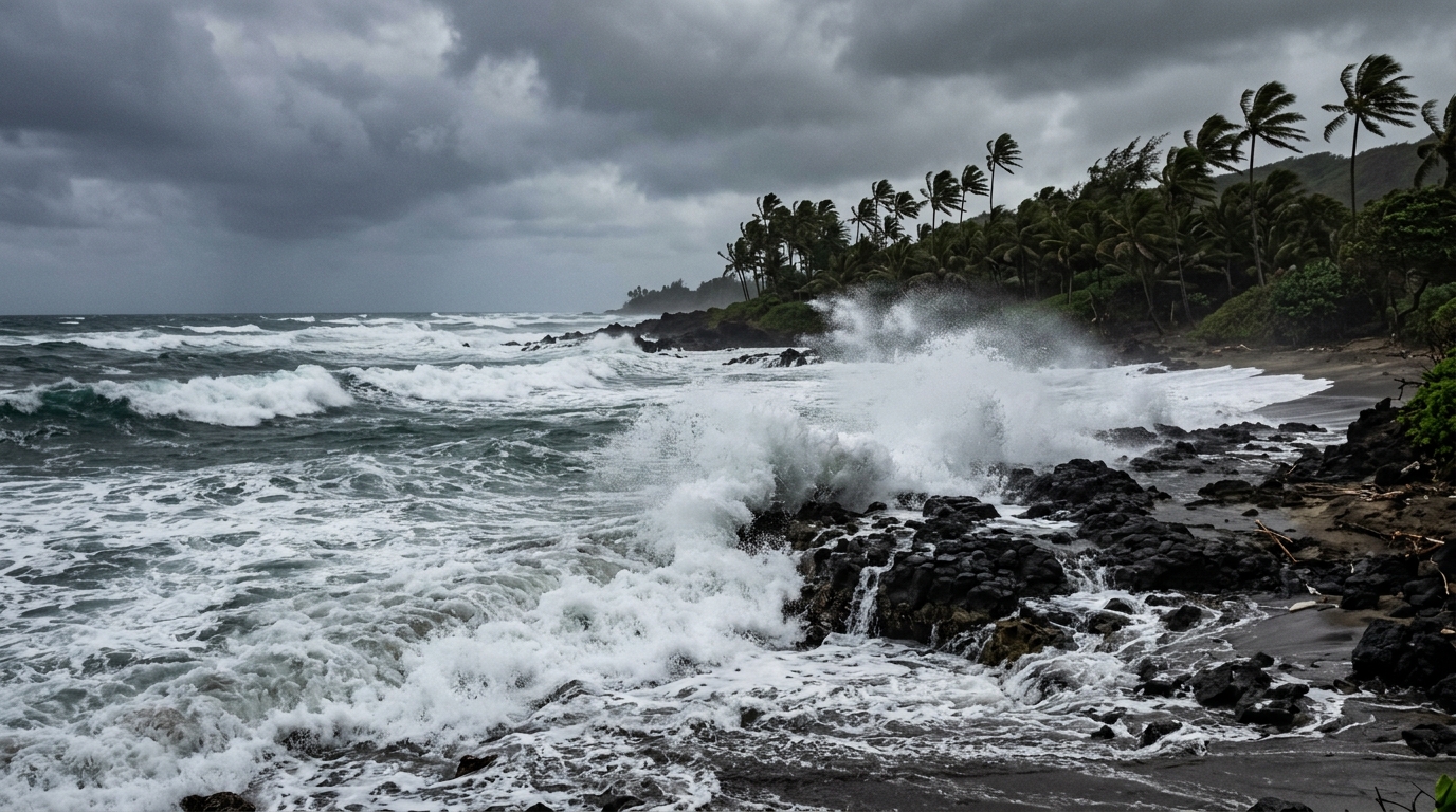 Hurricane Lala skirts Hawaii, bringing strong winds and rain but avoiding direct hit