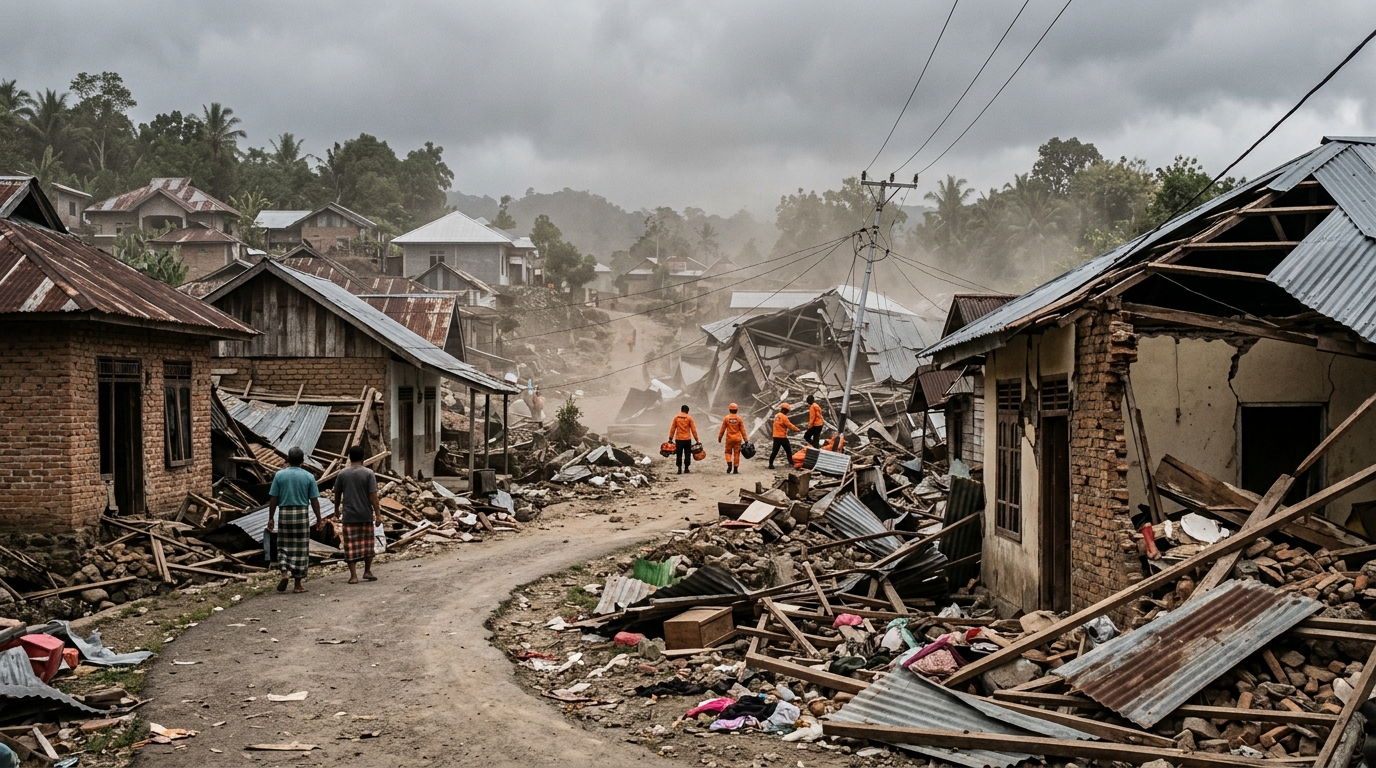 Powerful Earthquake Kills Dozens, Hundreds Flee in Eastern Indonesia