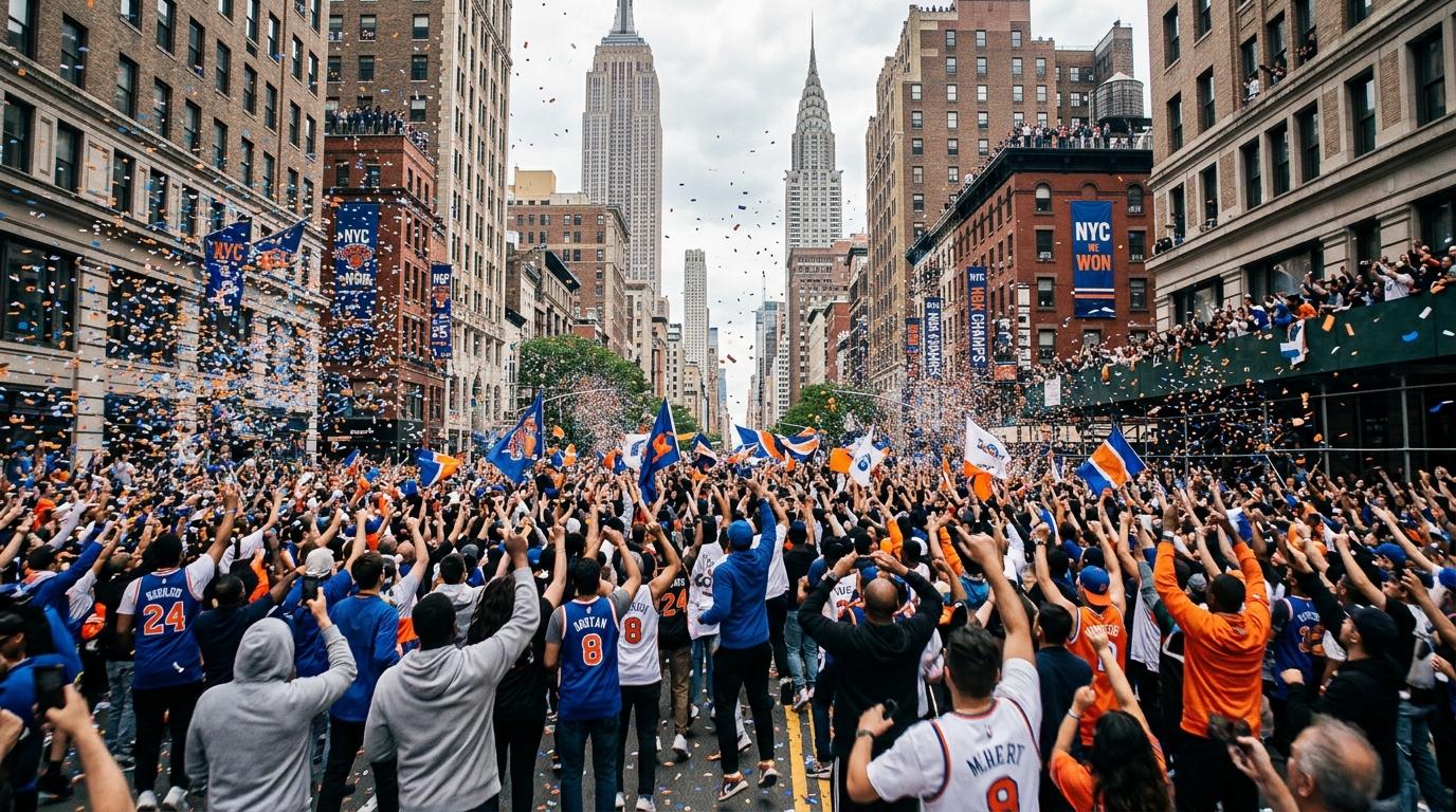 New York Knicks clinch NBA title, ending 53-year drought; fans celebrate wildly