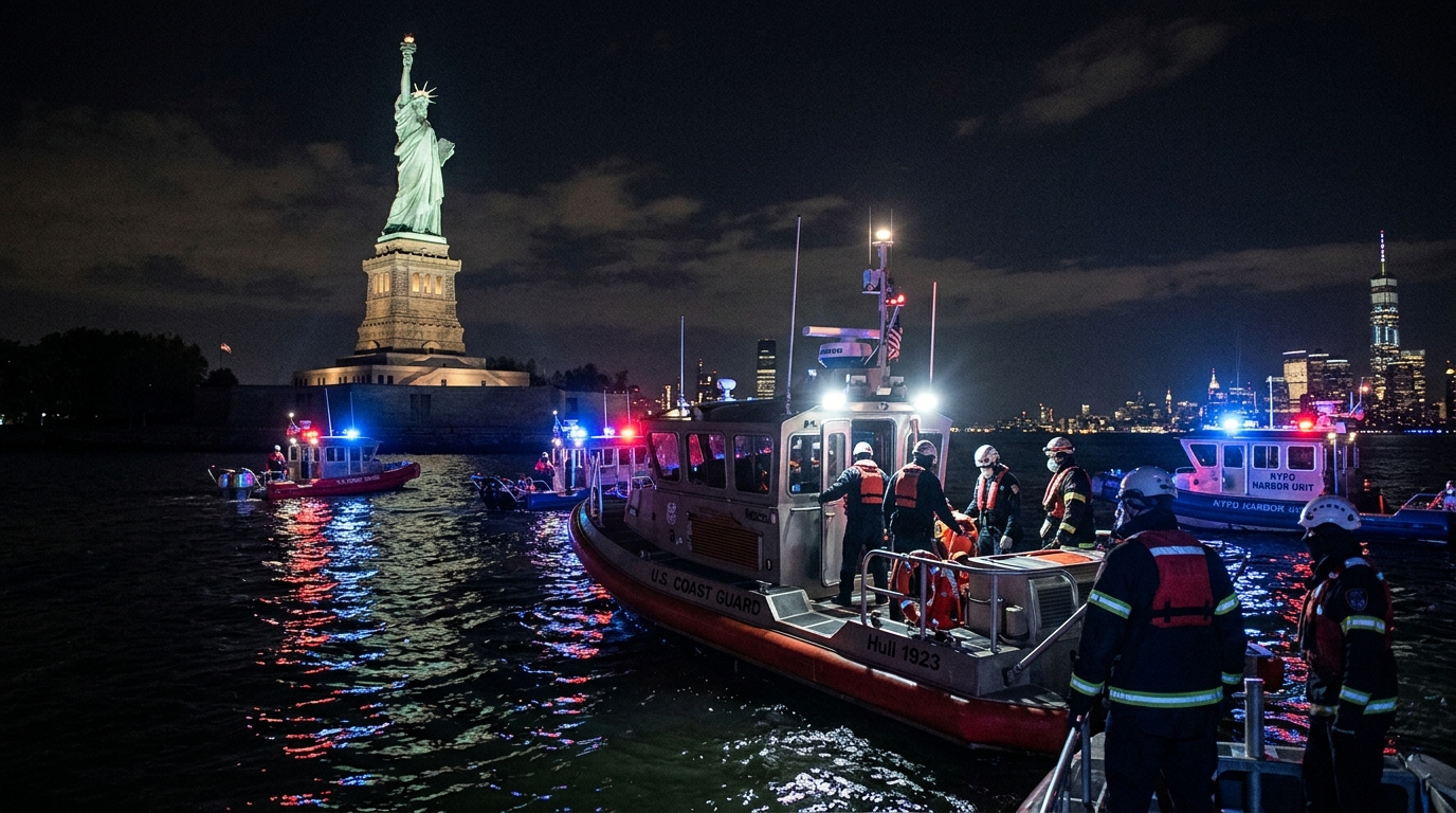 Captain charged after boat capsizes near Statue of Liberty, killing mother and infant