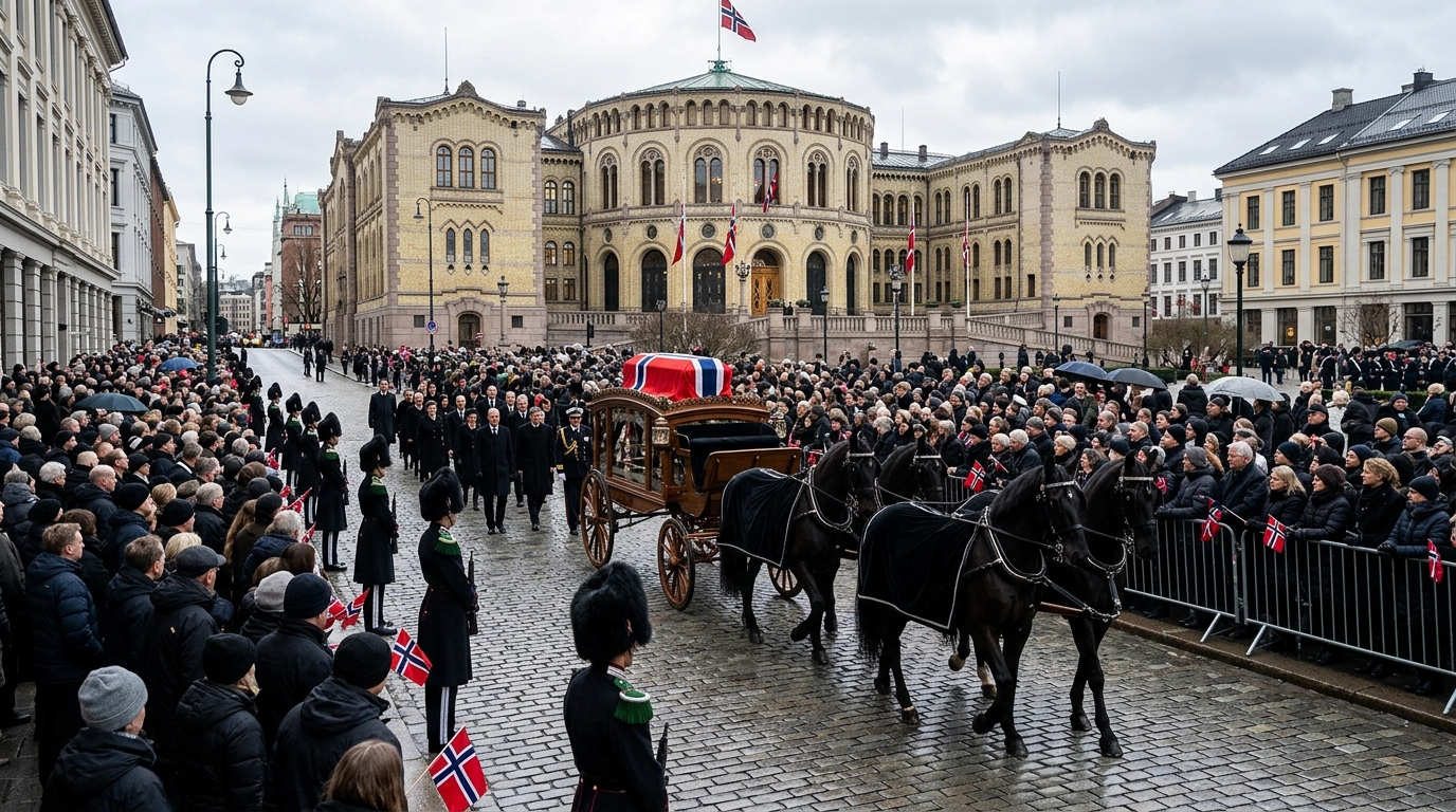 Norway Bids Final Farewell to Popular King Harald V as Royals Converge for Funeral