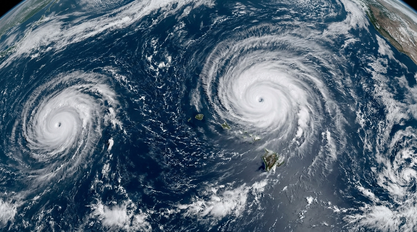 Major Hurricane Genevieve roars in Pacific as Hurricane Fausto nears Hawaii