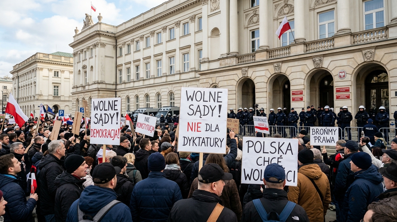 Poland's Constitutional Tribunal Rocked by Protests Amidst Judicial Suspensions