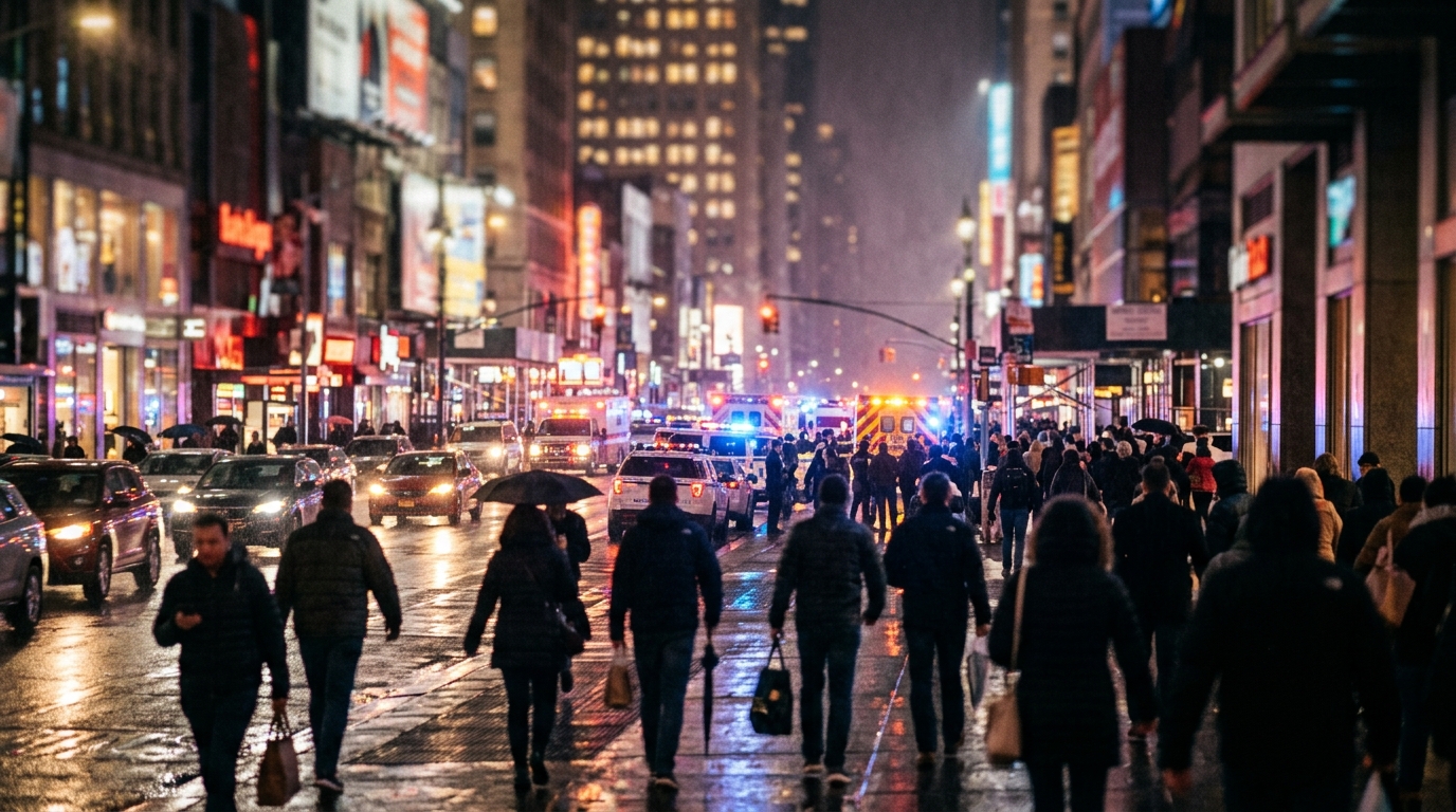 Woman killed in Times Square stabbing, suspect shot dead by police