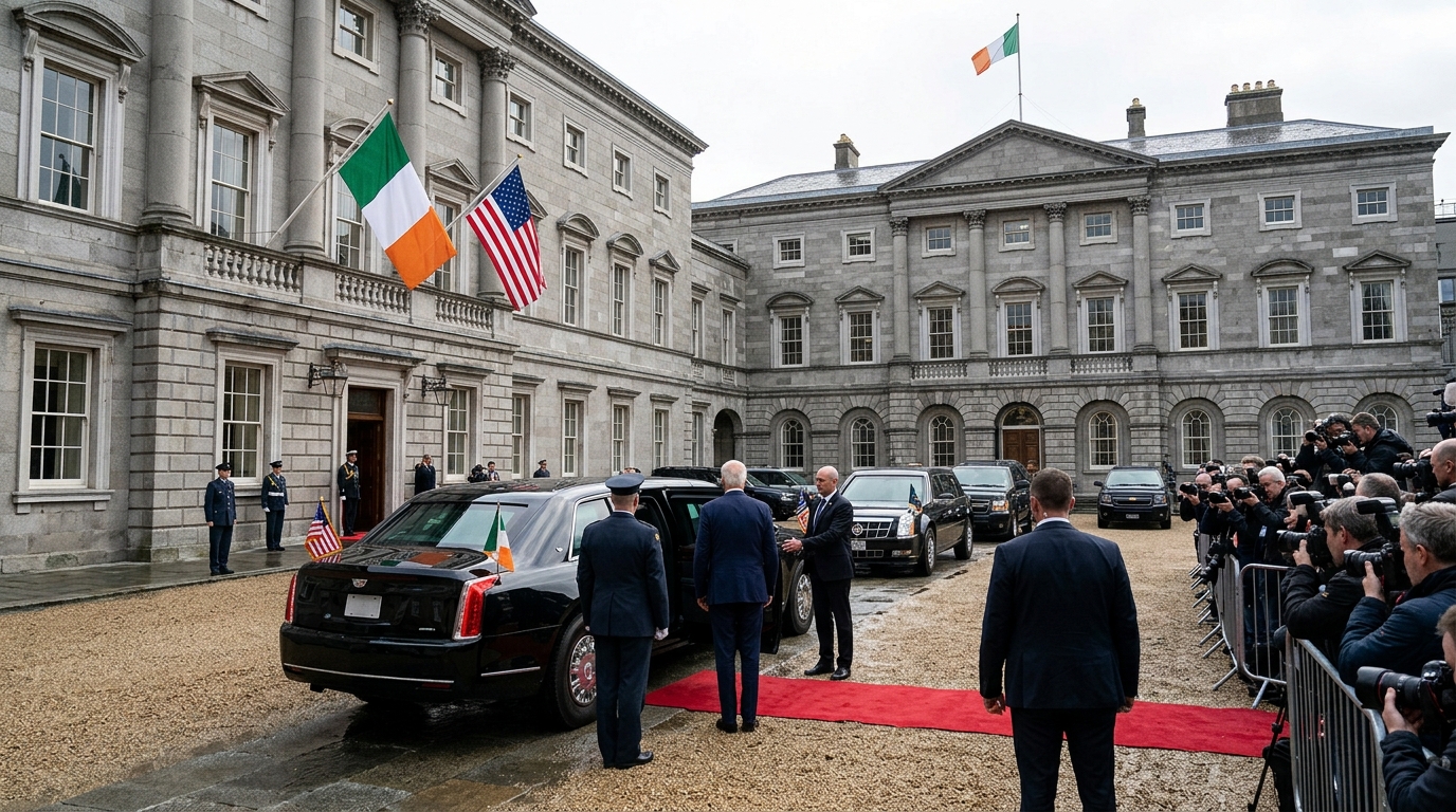 President Trump Arrives in Dublin, Meets Irish Leaders Ahead of Golf Tournament