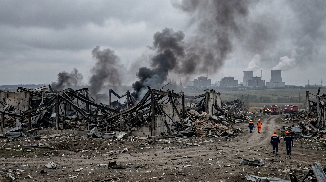 Russian attack on Ukrainian ammunition warehouse kills 37; nuclear plant loses power