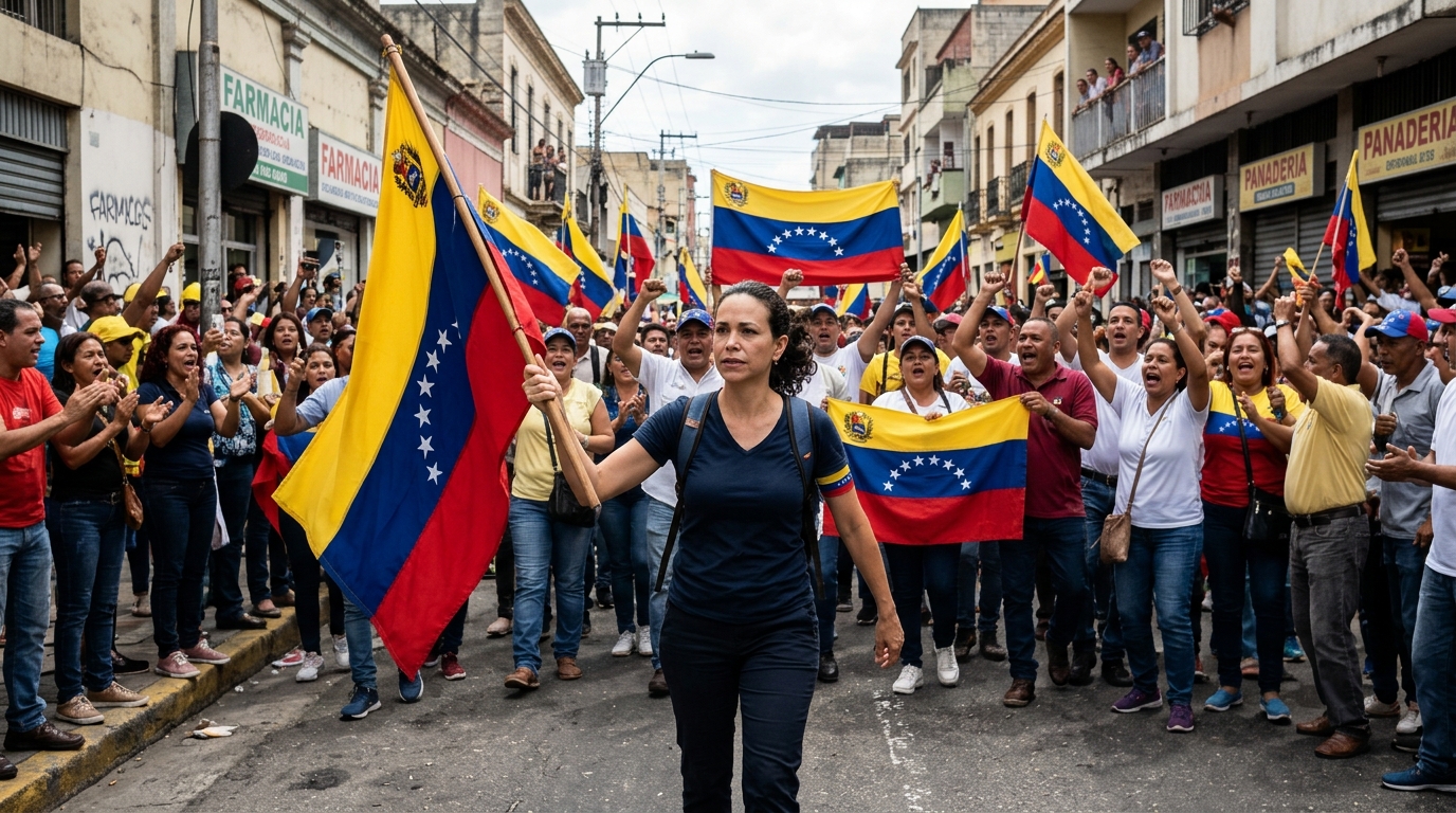 Opposition leader Machado returns to Venezuela from exile, greeted by cheering crowds