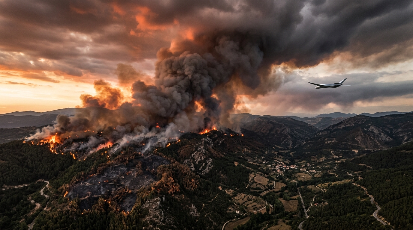 Wildfires Rage Across Europe, Prompting Emergency Alerts; NASA Studies Fire-Induced Storms