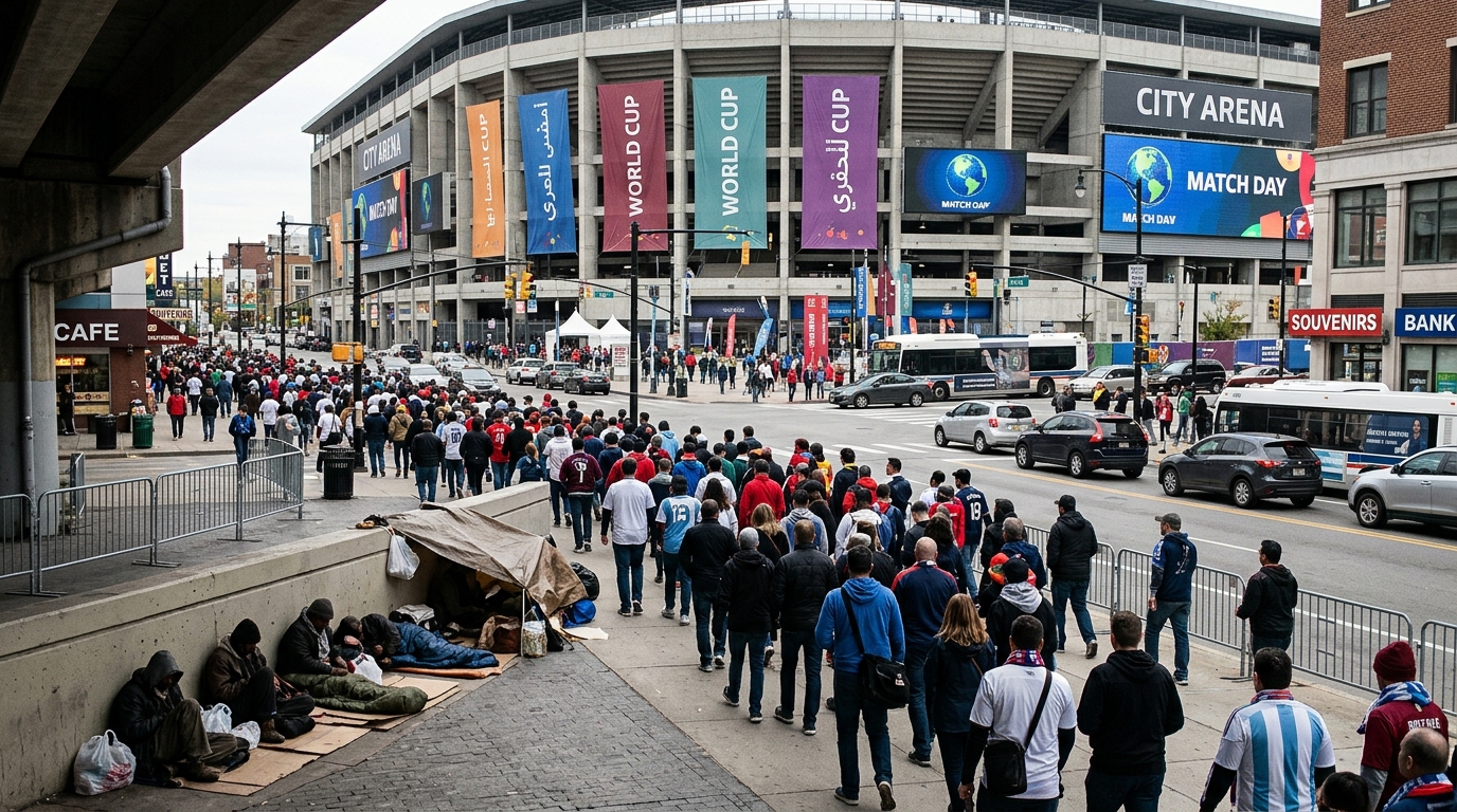 World Cup 2026 host cities face scrutiny over treatment of homeless, Trump praises tournament